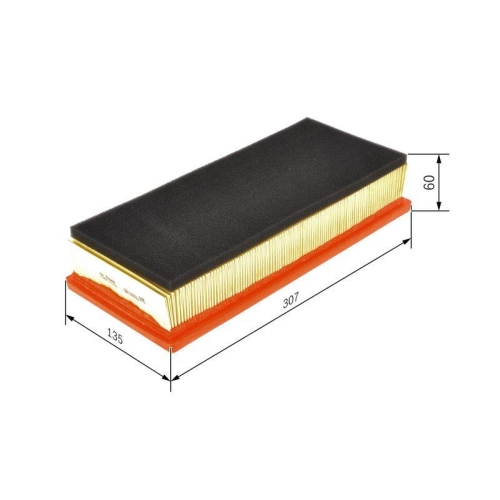 Luftfilter Bosch 1457433156 f&uuml;r Alfa Romeo Fiat