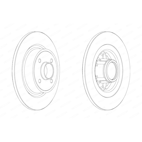 2 Bremsscheibe FERODO DDF1381 PREMIER f&uuml;r RENAULT VW ROVER/AUSTIN, Hinterachs