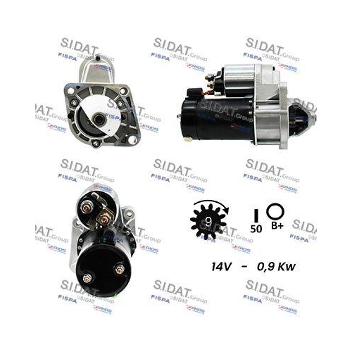 Starter Sidat S12VA0006A2 f&uuml;r Alfa Romeo Fiat Lancia Rover