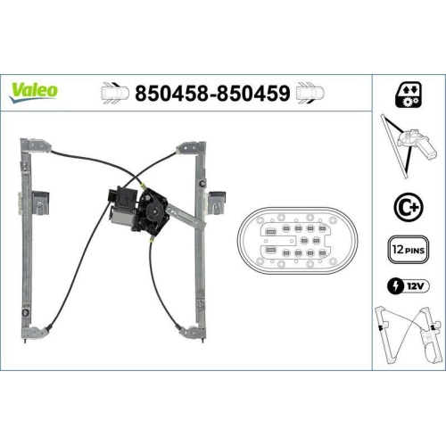 Fensterheber Valeo 850458 für VW Vorne Links