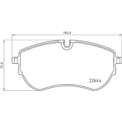 Bremsbelagsatz Scheibenbremse Hella 8DB 355 037-731 f&uuml;r VW Vorderachse