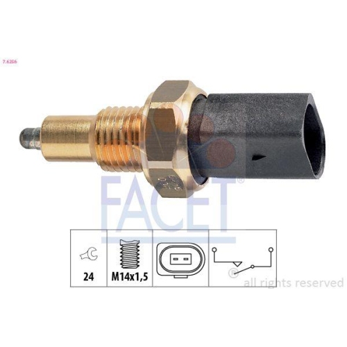 Schalter R&uuml;ckfahrleuchte Facet 7.6256 Made In Italy - Oe Equivalent f&uuml;r Audi VW