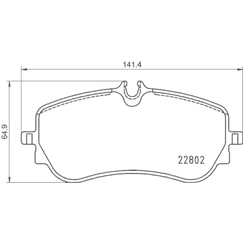 Bremsbelagsatz Scheibenbremse Hella 8DB 355 037-751 f&uuml;r Man VW Amc Hinterachse