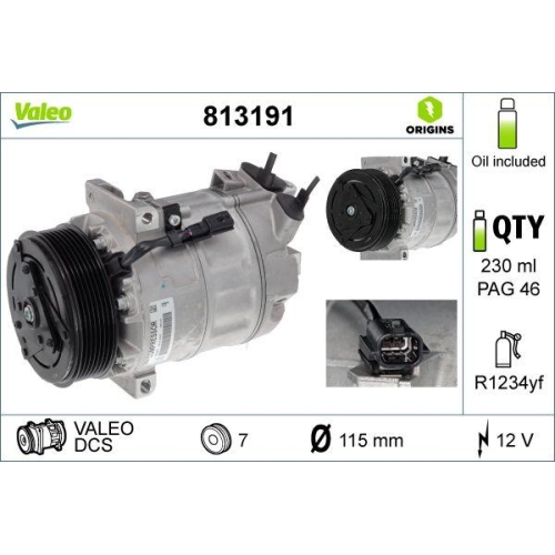 Kompressor Klimaanlage Valeo 813191 Valeo Origins - New O.e. Technologie f&uuml;r