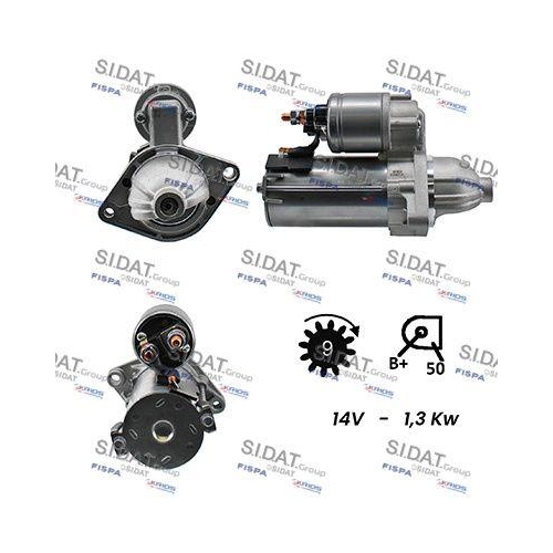 Starter Sidat S12VA0017A2 f&uuml;r Alfa Romeo Fiat Ford Lancia
