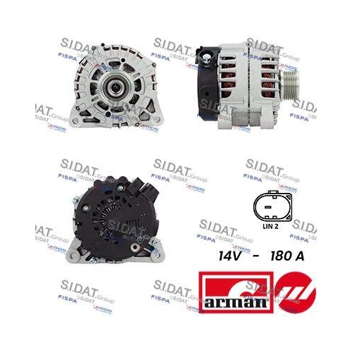Generator Sidat A12VA0248AS Arman f&uuml;r Citro&euml;n Peugeot Citro&euml;n/peugeot