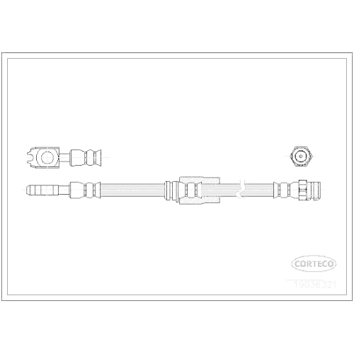 Bremsschlauch Corteco 19036321 für Vag Vorderachse Vorderachse Links Vorne