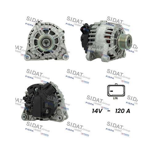 Generator Sidat A12VA0250 f&uuml;r Citro&euml;n Peugeot Toyota Citro&euml;n/peugeot