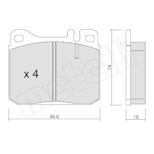 Bremsbelagsatz Scheibenbremse Metelli 22-0011-2 f&uuml;r Mercedes Benz Mercedes Benz