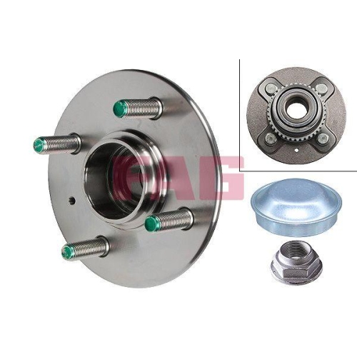 Radlagersatz Schaeffler Fag 713 6195 90 f&uuml;r Hyundai Hinterachse