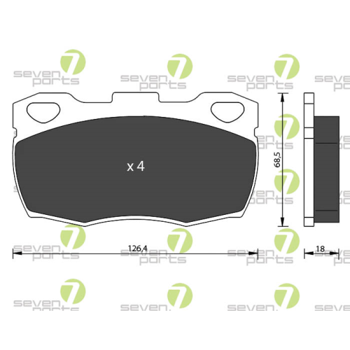 Bremsbelagsatz Scheibenbremse 7 Seven Parts SVP14200 f&uuml;r Land Rover