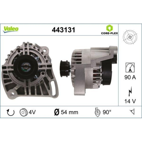 Generator Valeo 443131 Valeo Core-flex f&uuml;r Alfa Romeo Fiat Ford