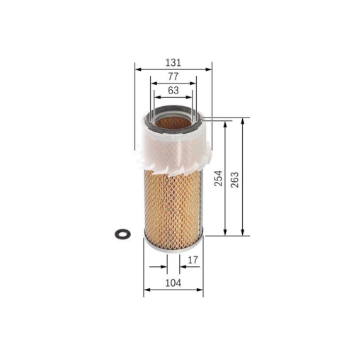 Luftfilter Bosch 1457433200 f&uuml;r Fenwick Fiat Ford Gmc International Harv. Nissan