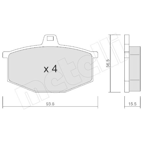 Bremsbelagsatz Scheibenbremse Metelli 22-0012-0 f&uuml;r Renault Renault Trucks