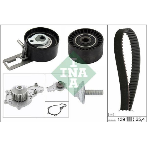 Wasserpumpe + Zahnriemensatz Schaeffler Ina 530 0610 30 f&uuml;r Citro&euml;n Ford Peugeot