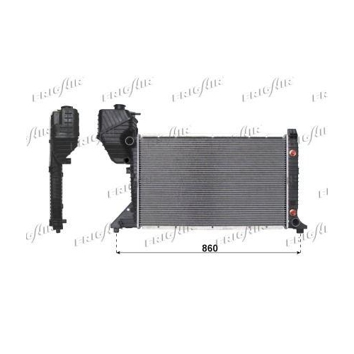 Radiator Engine Cooling Frigair 0206.2086 for Chrysler Mercedes Benz