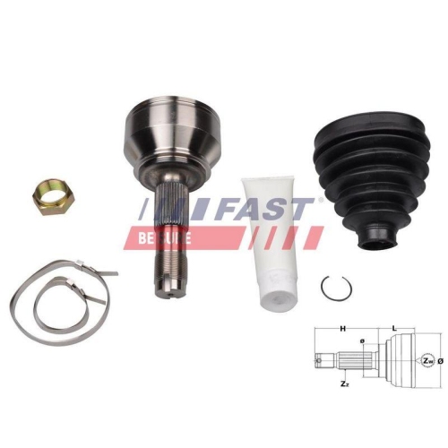 Gelenksatz Antriebswelle Fast FT25079K f&uuml;r Fiat Citro&euml;n Peugeot Radseitig