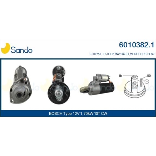 Starter Sando 6010382.1 für Chrysler Mercedes Benz Mercedes Benz Mercedes Benz