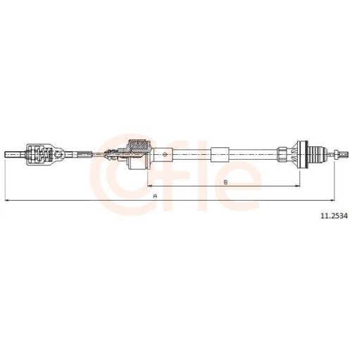 Cable Pull Clutch Control Cofle 11.2534 for Opel