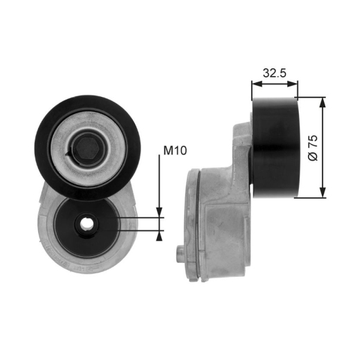 Riemenspanner Keilrippenriemen Gates T38568 Fleetrunner&trade; f&uuml;r Mercedes Benz