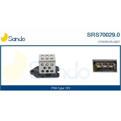 Vorwiderstand Elektromotor K&uuml;hlerl&uuml;fter Sando SRS70029.0 f&uuml;r Citro&euml;n/peugeot