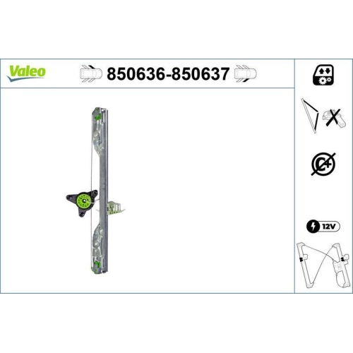 Fensterheber Valeo 850636 für Fiat Lancia Vorne Links