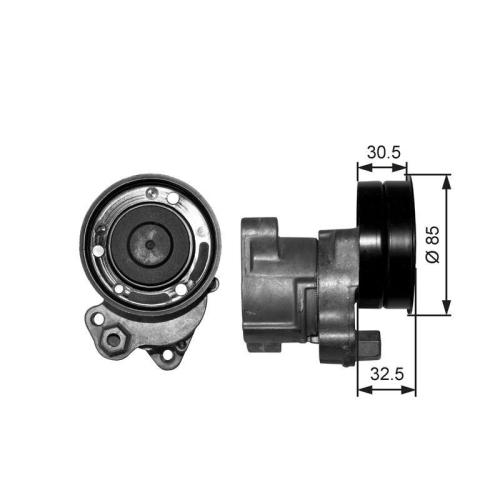 Riemenspanner Keilrippenriemen Gates T38572 Fleetrunner&trade; f&uuml;r Daf
