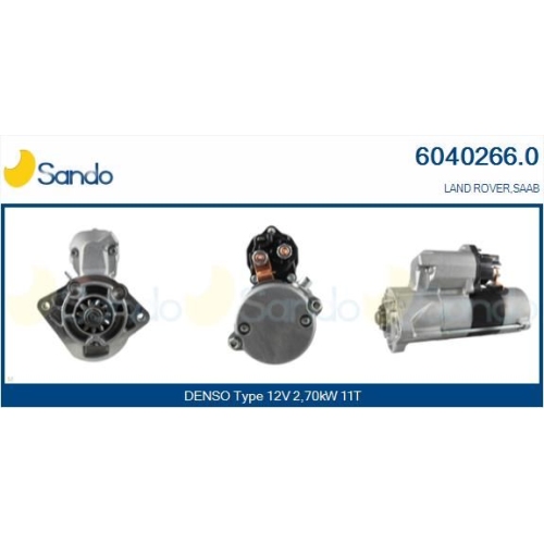 Starter Sando 6040266.0 f&uuml;r Rover Land Rover
