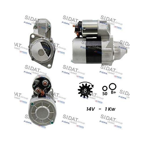 Starter Sidat S12VA0048A2 für Mercedes Benz Mercedes Benz Mercedes Benz