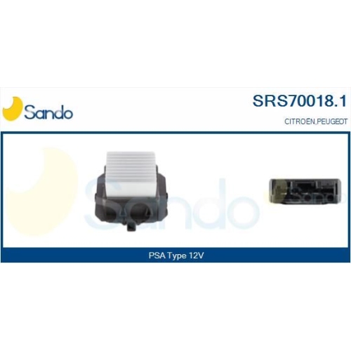 Widerstand Innenraumgebläse Sando SRS70018.1 für Citroën/peugeot