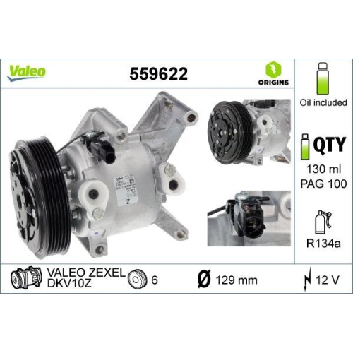 Kompressor Klimaanlage Valeo 559622 Valeo Origins New Oe Technologie f&uuml;r Mazda