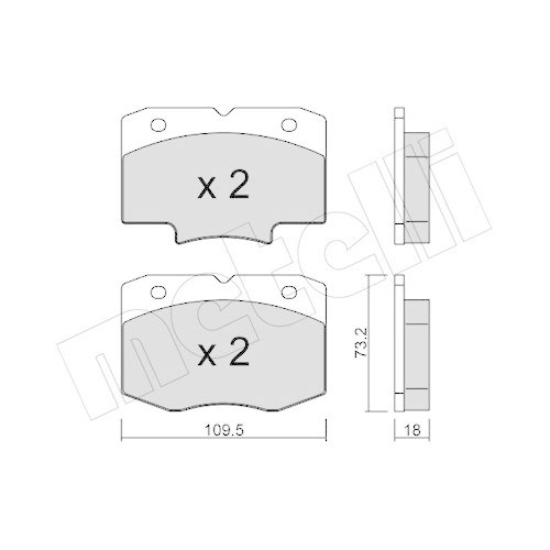 Bremsbelagsatz Scheibenbremse Metelli 22-0926-0 f&uuml;r Effedi