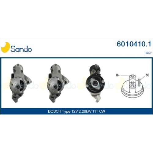 Starter Sando 6010410.1 f&uuml;r Bmw F&uuml;r Fahrzeuge Mit Start-stopp-funktion