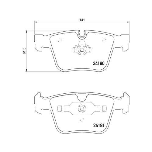 Bremsbelagsatz Scheibenbremse Brembo P50116 Prime Line f&uuml;r Mercedes Benz
