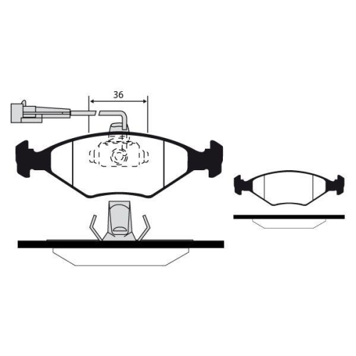 Bremsbelagsatz Scheibenbremse Raicam RA.0331.3 f&uuml;r Fiat Vorderachse