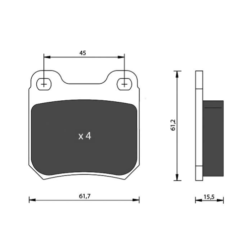 Bremsbelagsatz Scheibenbremse 7 Seven Parts SVP14380 f&uuml;r Opel Saab