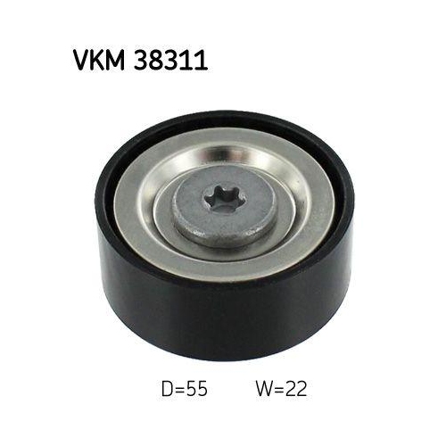 Umlenk /f&uuml;hrungsrolle Keilrippenriemen Skf VKM 38311 f&uuml;r Bmw Toyota Mini Oben