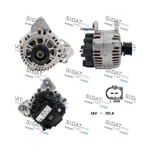 Generator Sidat A12VA0400 f&uuml;r Audi Seat Skoda VW Vag