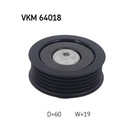 Umlenk /f&uuml;hrungsrolle Keilrippenriemen Skf VKM 64018 f&uuml;r Hyundai Kia Mitte Links