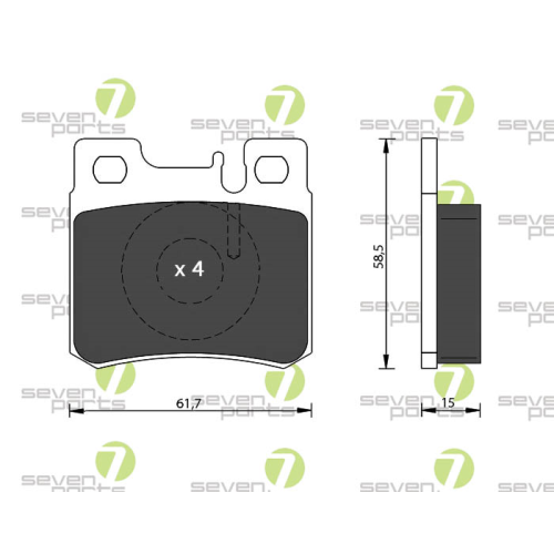 Bremsbelagsatz Scheibenbremse 7 Seven Parts SVP14400 für Mercedes Benz