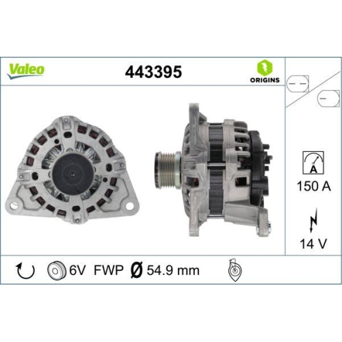 Generator Valeo 443395 Valeo Origins New Oe Technologie f&uuml;r Iveco