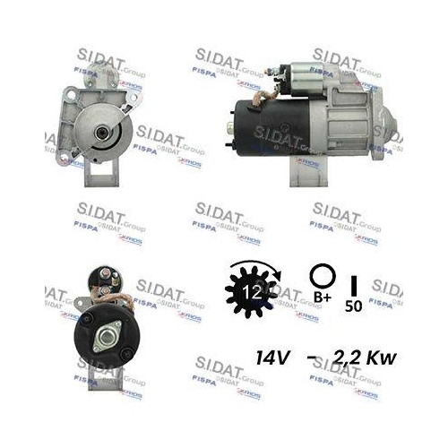 Starter Sidat S12BH0685A2 f&uuml;r Renault