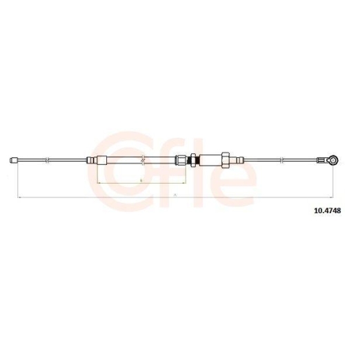 Seilzug Feststellbremse Cofle 10.4748 f&uuml;r Fiat Mitteltunnel
