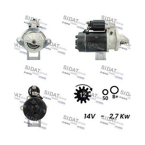 Starter Sidat S12BH0691A2 f&uuml;r Ford Volvo Zetor