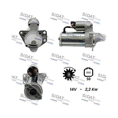 Starter Sidat S12VA0125 für Opel Chevrolet