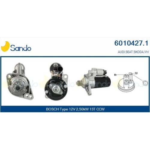 Starter Sando 6010427.1 f&uuml;r Seat Skoda VW Vag