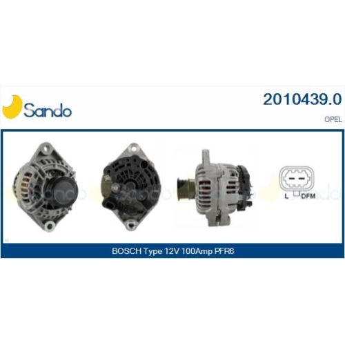Generator Sando 2010439.0 f&uuml;r Opel