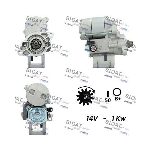 Starter Sidat S12DE0158A2 f&uuml;r Kubota