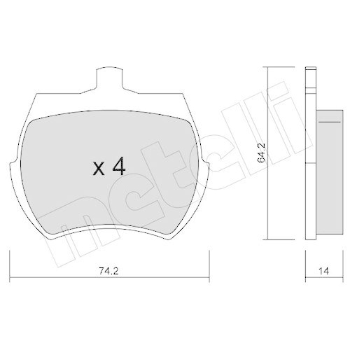 Bremsbelagsatz Scheibenbremse Metelli 22-0019-0 f&uuml;r Innocenti Rover Triumph