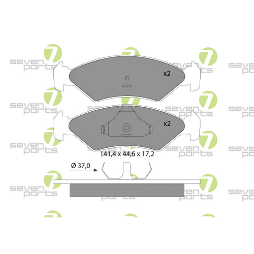 Bremsbelagsatz Scheibenbremse 7 Seven Parts SVP18240 für Ford 1. Vorderachse